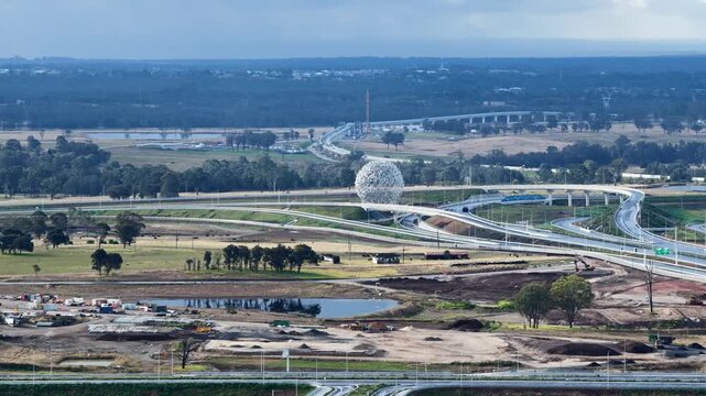 M12 Motorway Badgerys Creek under construction. Badgerys Creek, NSW