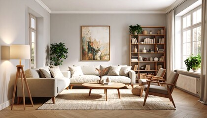 Cozy, modern living room