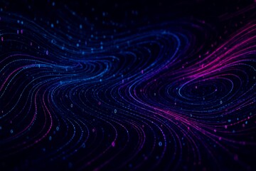 Quantum Data Swirl Abstract Art