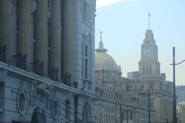 Naklejka premium The bund old architecture of Shanghai,China.