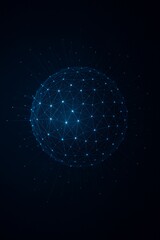 Matrix of Luminous Digital Squares