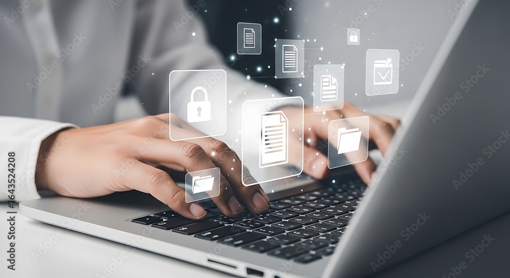 Poster document management digital interface technology file