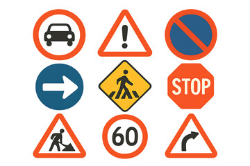traffic sign on a white background