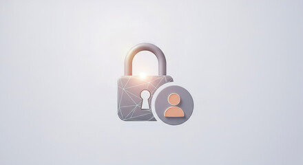 Security icon representing data protection and user privacy in the digital world