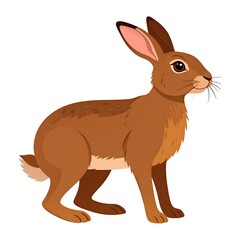Brown rabbit side profile