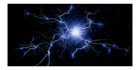 Lightning, effect, dangerous, ball, blast PNG with bright electric burst and glowing flare. Energy explosion PNG on transparent background. Overlay for force, clash, or powerful graphic design. © Виктория Проскурина