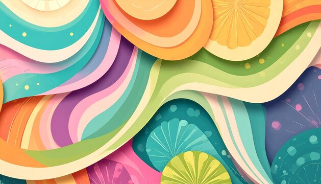 abstract colorful background with circles