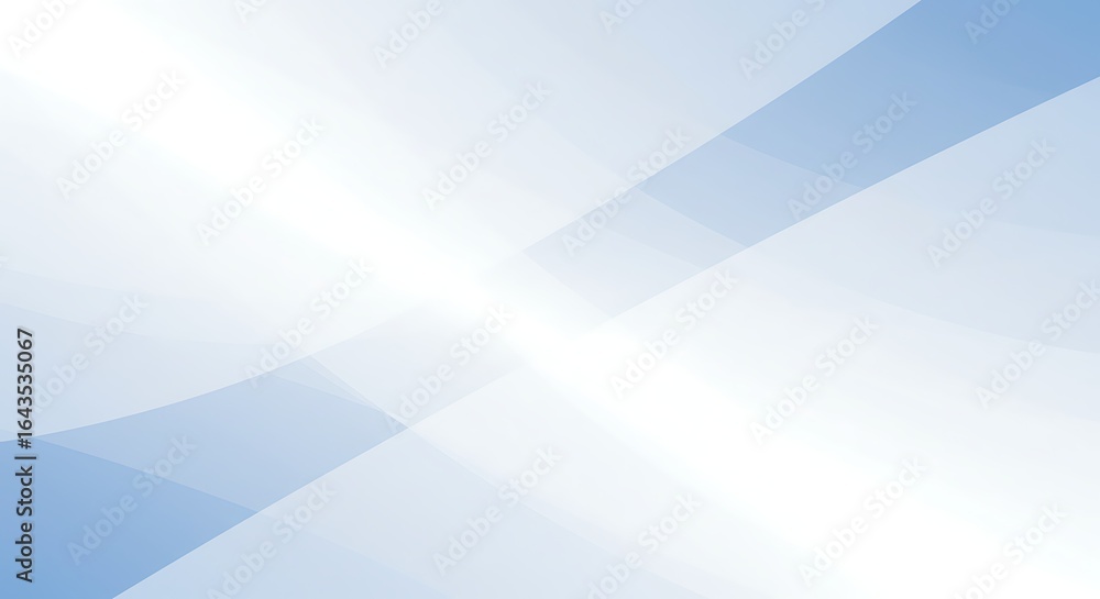 Poster abstract light blue and white flowing curves creating a soft and airy modern background design