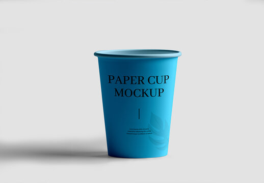 Blue Paper Cup Mockup