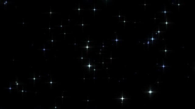 星が輝きながらゆっくり広がっていく動画