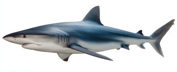 Obraz premium The Majestic Shark Swimming Gracefully in Ocean Waters.