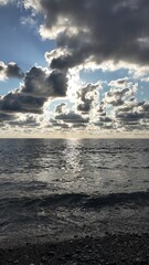 sea, sky, ocean, water, clouds