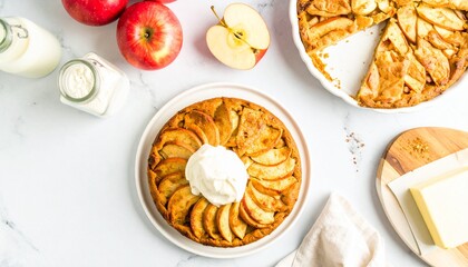Enjoy a slice of warm apple pie with a dollop of creamy ice cream for the perfect fall dessert