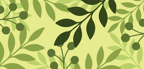 Vibrant Botanical Leaf and Professional Pattern Background