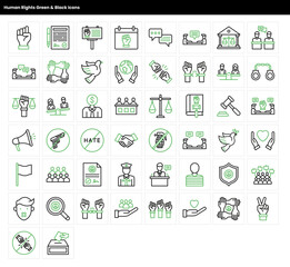Human Rights Green & Black Icons