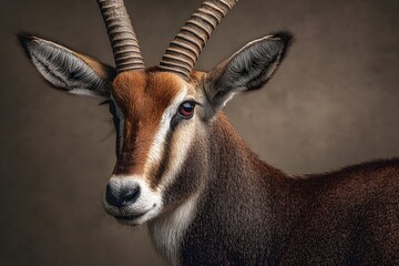 Antelope shines like a velvet sculpture under sharp studio lights against a neutral backdrop.