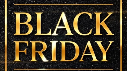 Black friday golden graphic