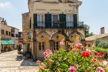 Danilia village in Corfu island in Greece. A famous spot for tourists.
