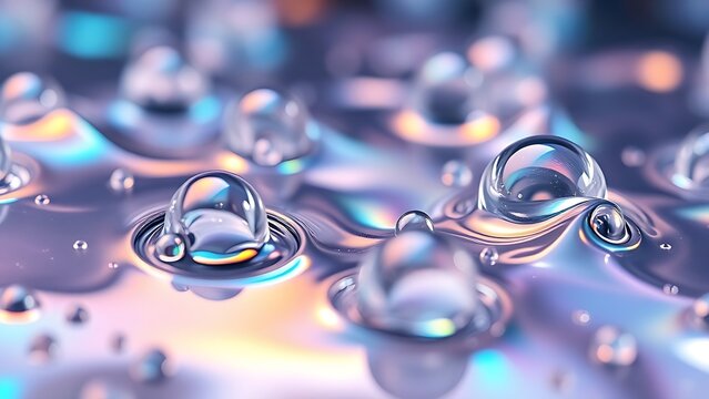 Ultra-high-definition macro shot of iridescent quantum foam forming impossible geometric structures in liquid mercury