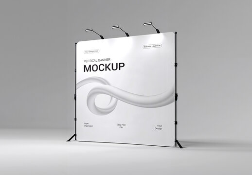 Vertical Banner Mockup Design