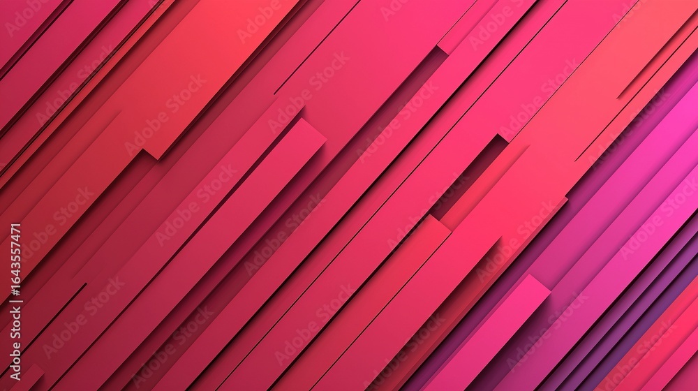 Poster a vibrant abstract design featuring bold, diagonal lines in shades of pink, creating a dynamic visua