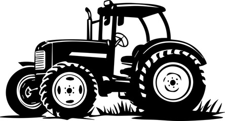 Classic tractor illustration for farming, agriculture, and rural lifestyle projects, scalable