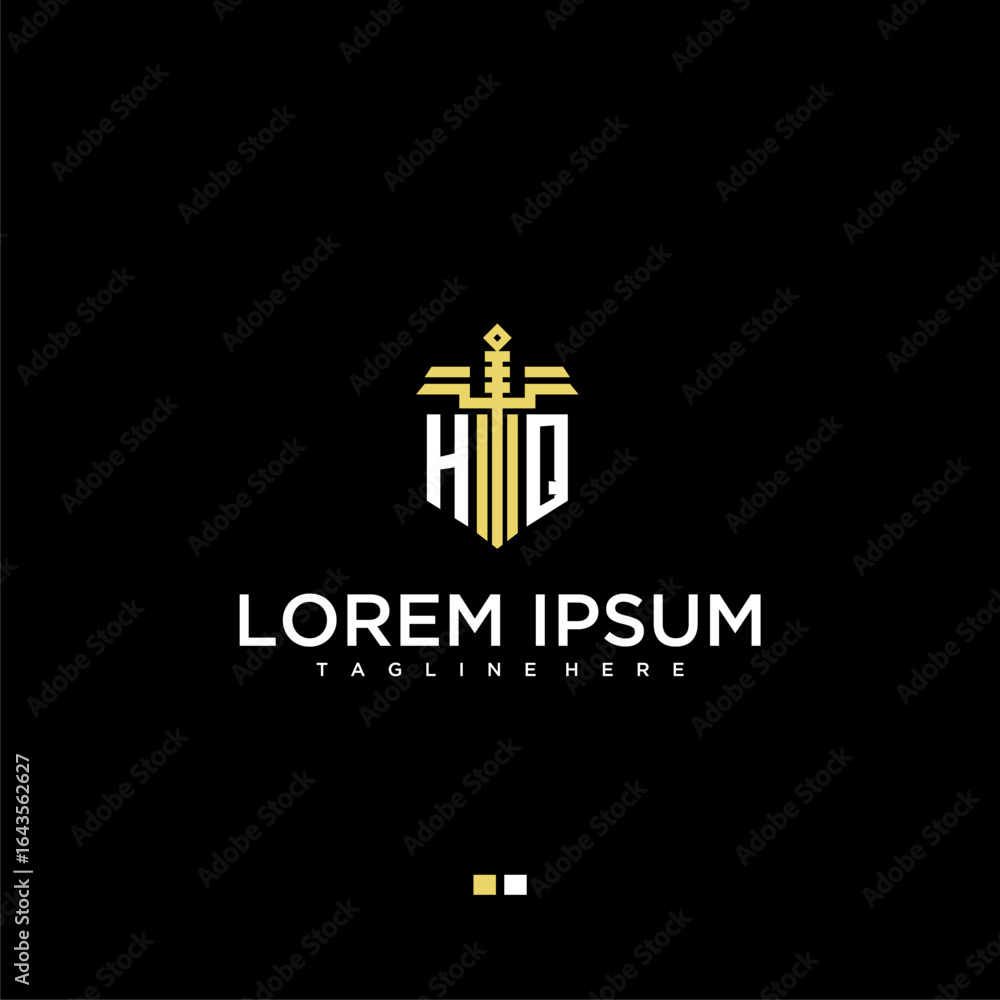 Poster hq initial monogram for lawfirm logo with sword style image