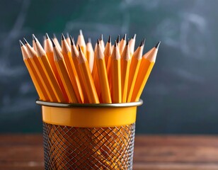A vibrant collection of sharpened pencils.