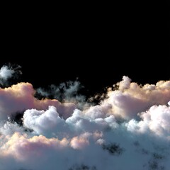 Halloween Fall Nature Scene with Pumpkins Surrounded by Clouds in an Enchanted Outdoor Environment