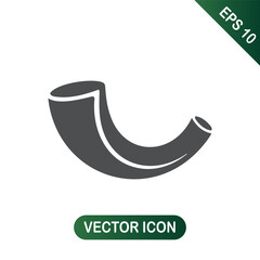 Shofar icon in bold minimalist style