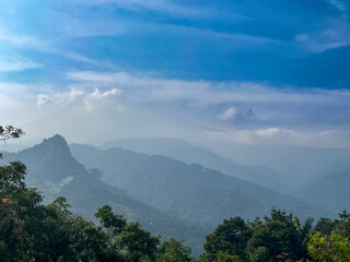 clouds over the mountains