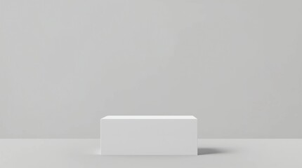 White textured cardboard box mockup on white table