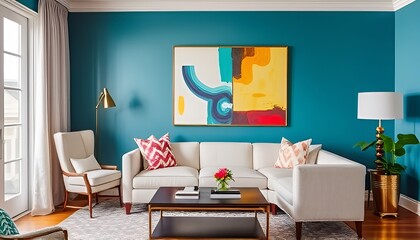 Notable Features A colorful accent wall or a statement piece of