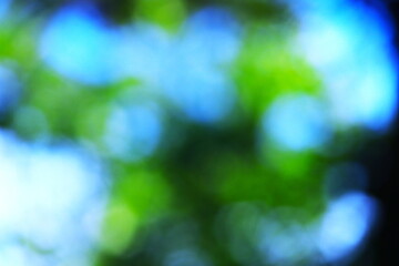 青と緑の光をぼかした背景素材	