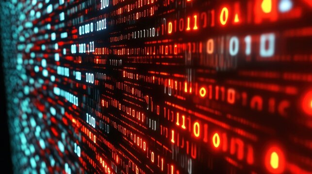 Abstract binary code display