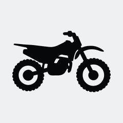 Obraz premium Silhouette motocross bike rider on track vector illustration