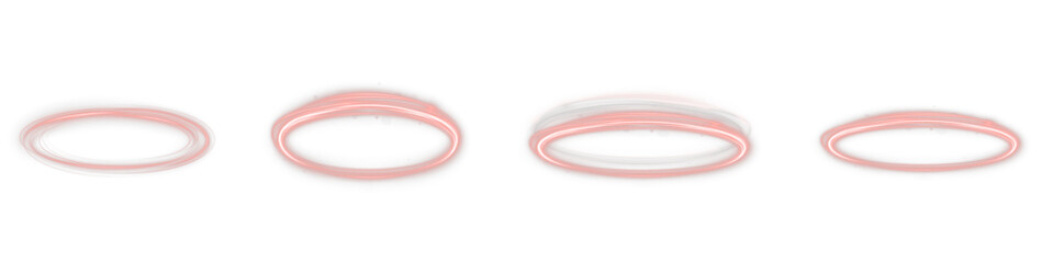 Naklejka premium Shine, frame, circle, neon, round PNG ring with redglow and sparks. This PNG Overlay on transparent background creates a modern, electric, futuristic light effect for design and tech art.