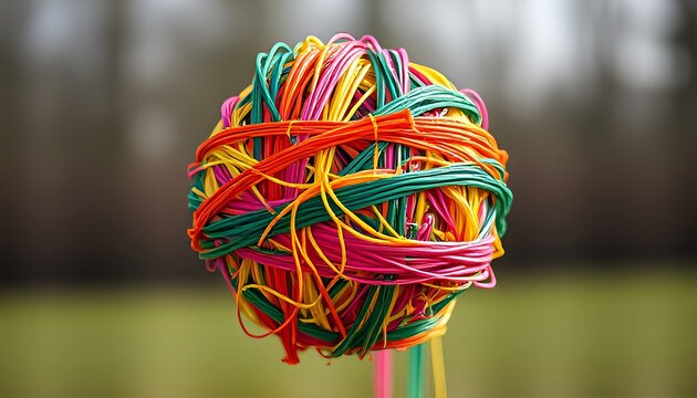Koosh ball Rubber ball made of numerous rubber strings attached