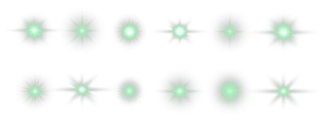 Overlay, christmas, new year, beam, star PNG illustration. This PNG Overlay with transparent background shows a glowing green sparkle starburst, perfect for festive, holiday, and decor