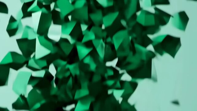 Abstract emerald green polygons