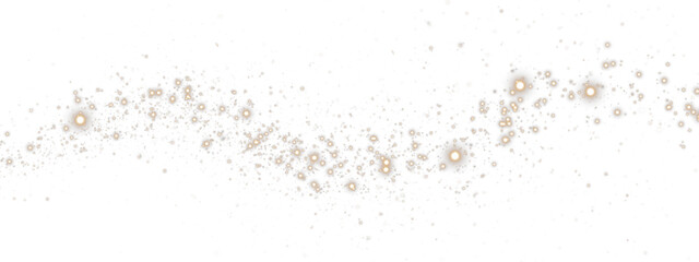 Sparkle, powder, bokeh, glitter, gold dust PNG with festive spray and glam shine. Christmas stardust PNG on transparent background. Overlay for party, luxury card, or celebration explosion effect.
