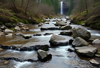 Mountain Streams The gentle babble of mountain streams provides