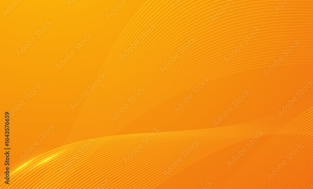 Poster abstract orange vector background with flowing wave lines and modern design elements