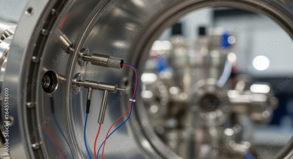 Poster humidity and temperature sensor probes installed inside optical lattice clock vacuum chamber for env