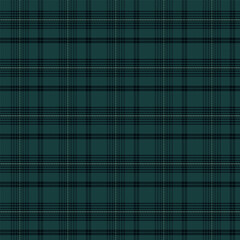 Green plaid with twill weave repeat pattern.Checkered tartan gingham seamless pattern for Christmas.Geometric graphic vector illustration background design for fabric and prints.
