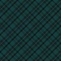 Green plaid with twill weave repeat pattern.Checkered tartan gingham seamless pattern for Christmas.Geometric graphic vector illustration background design for fabric and prints.