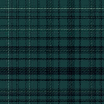 Green plaid with twill weave repeat pattern.Checkered tartan gingham seamless pattern for Christmas.Geometric graphic vector illustration background design for fabric and prints.