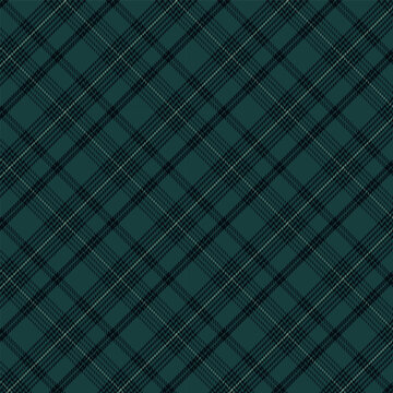 Green plaid with twill weave repeat pattern.Checkered tartan gingham seamless pattern for Christmas.Geometric graphic vector illustration background design for fabric and prints.