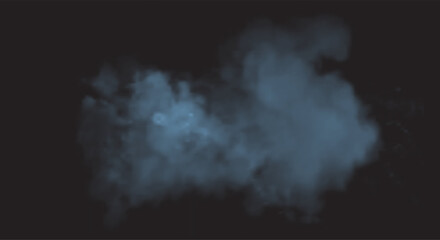Fog, smoke, steam, transparent, isolated in PNG form a blue soft mist effect. This PNG Overlay with transparent gradient is ideal for abstract, magic, and cinematic background designs.