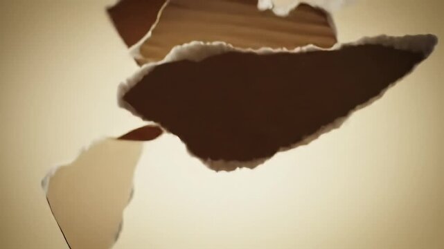 Hands tearing paper, light background, shadows, design